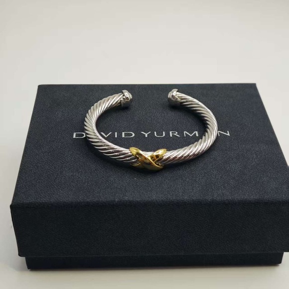 David Yurman Shoes - David Yurman Silver Bracelet with Gold Accents